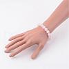 Natural Rose Quartz Stretch Bracelets BJEW-JB02428-3