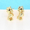 Brass Stud Earrings EJEW-H157-01G-01-1