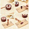 Brass Wax Seal Stamps with Wood Handle AJEW-WH0412-0095-3