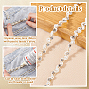   4 Yards Polyester Wavy Lace Ribbon OCOR-PH0004-78A-4