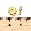 Flat Round Brass Micro Pave Cubic Zirconia Spacer Beads KK-L230-01G-02-2