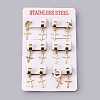 304 Stainless Steel Hoop Earrings EJEW-O087-01-3