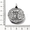 Tibetan Style Alloy Pendants TIBE-L012-044AS-02-3