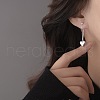 Heart Alloy Dangle Stud Earrings FS-WG2F047-01-1