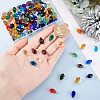 120Pcs 20 Colors Glass Pendant PALLOY-PH01677-3