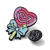 Cartoon Heart Lollipop Alloy Enamel Pin Brooch JEWB-C029-10D-3