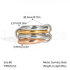 Stainless Steel Interlocking Stackable Rings for Women UZ3433-6-1