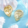 Rack Plating Brass Dangle Stud Earrings for Women EJEW-C125-23A-G-2