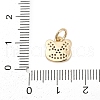 Brass Micro Pave Cubic Zirconia Charms KK-Q096-15A-G-3