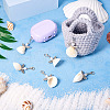 Angel Shell & Acrylic Pendant Decorations HJEW-TA00198-7