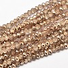 Faceted Rondelle Transparent Painted Glass Beads Strands DGLA-J001-C01-2mm-1