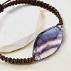 Natural Fluorite Beads Braided Bead Bracelets BJEW-Q070-01F-3