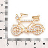 Brass Micro Pave Cubic Zirconia Pendants ZIRC-T016-11-3