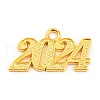 Alloy Numbers Pendants PALLOY-D028-01G-1