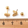 304 Stainless Steel Stud Earrings STAS-E502-04G-02-5