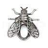 Plating Antique Silver Alloy Brooch Base Settings PALLOY-S045-01AS-1