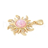 Brass Micro Pave Cubic Zirconia Pendants KK-S507-09B-G-2