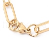 PVD Vacuum Plating 304 Stainless Steel Paperclip Chain Bracelets BJEW-O185-02G-3