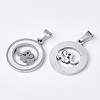 201 Stainless Steel Pendants STAS-N089-59P-2
