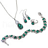 Alloy Rhinestone Glass Jewelry Sets FS-WG78952-01-2