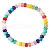 Natural Mixed Gemstone Abacus Beads Stretch Bracelets for Women VF0699-5