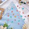 DICOSMETIC 200Pcs Druzy Teardrop Sew on Rhinestone RESI-DC0001-35-4