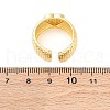 Brass Micro Pave Clear Cubic Zirconia Cuff Rings RJEW-U047-18G-5