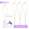 4Pcs Brass Round Ball Cable Chain Necklace Making NJEW-TAC0019-3