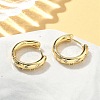 Brass Micro Pave Clear Cubic Zirconia Hoop Earrings EJEW-A132-17G-3