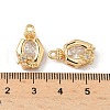 Brass Micro Pave Cubic Zirconia Pendants KK-S531-06G-B-3