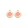 Brass Enamel Charms KK-S356-669G-NF-2