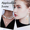 120Pcs 3 Styles Shell Pendants PALLOY-HY00003-6