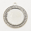 Tibetan Style Zinc Alloy Pendant Cabochon Settings TIBEP-M004-08AS-RS-1