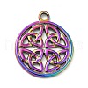 Ion Plating(IP) 201 Stainless Steel Pendants STAS-P312-12MC-1