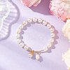 Round Imitation Pearl Acrylic Beaded Charm Bracelets for Women BJEW-JB11955-1