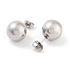 Non-Tarnish Round 316 Surgical Stainless Steel Stud Earrings for Women Men EJEW-Z050-17P-2