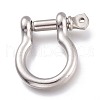 Tarnish Resistant 304 Stainless Steel D-Ring Anchor Shackle Clasps STAS-Z017-15P-01-1