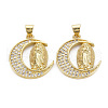Brass Micro Pave Cubic Zirconia Pendants KK-Q252-050-NF-1