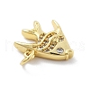 Brass Micro Pave Cubic Zirconia Pendants KK-Z098-19G-2