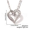 Elegant Brass Pave Clear Cubic Zirconia Heart Pendant Necklaces for Girls SZ7102-4-2