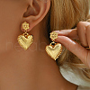 Elegant Brass Heart Dangle Stud Earrings GK6845-1