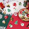SUNNYCLUE 84Pcs 7 Styles Christmas Theme PVC Cabochons FIND-SC0011-36-4