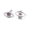 Natural Amethyst Pendants G-L512-H07-2