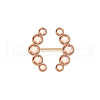 304 Stainless Steel Micro Pave Cubic Zirconia Nipple Rings WG2793F-13-1