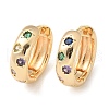 Brass Micro Pave Cubic Zirconia Hoop Earrings EJEW-H152-01A-G-4