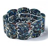 Dyed Natural Imperial Jasper & Synthetic Opal Stretch Bracelets BJEW-G702-01D-2