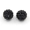 10MM Polymer Clay Grade A Rhinestone Pave Disco Ball Beads X-RB-H258-10MM-280-1