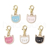 5Pcs Alloy Enamel Pendant Decoration HJEW-JM03411-2