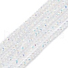 Transparent Electroplate Glass Beads Strands EGLA-F156-AB06-1