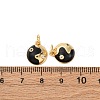 Brass Pave Cubic Zirconia with Enamel Charms KK-Q098-11G-3
